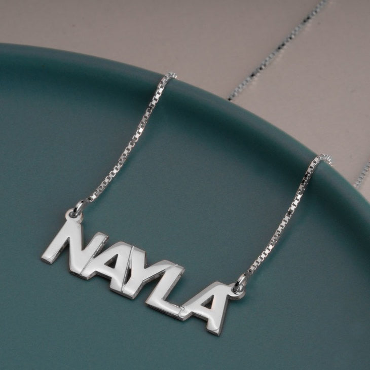 Classic Block Name Necklace