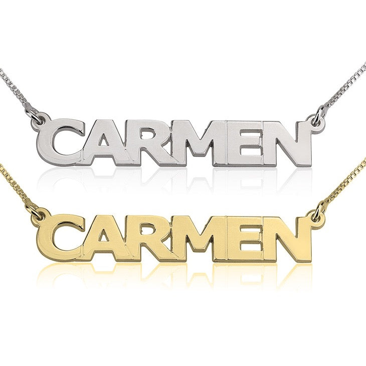 Classic Block Name Necklace
