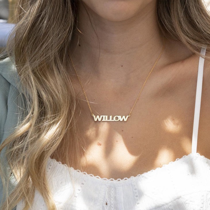 Classic Block Name Necklace