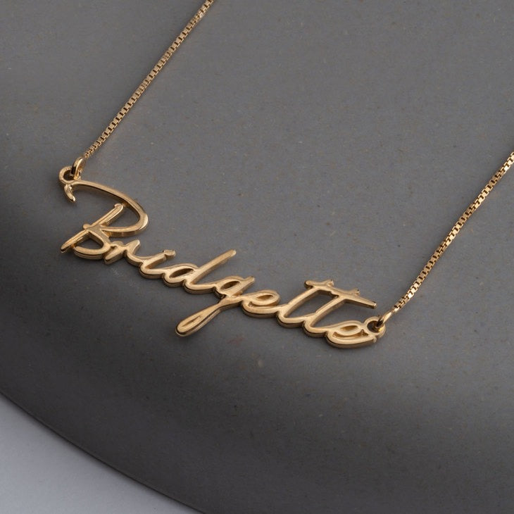 Mini Cursive Name Necklace