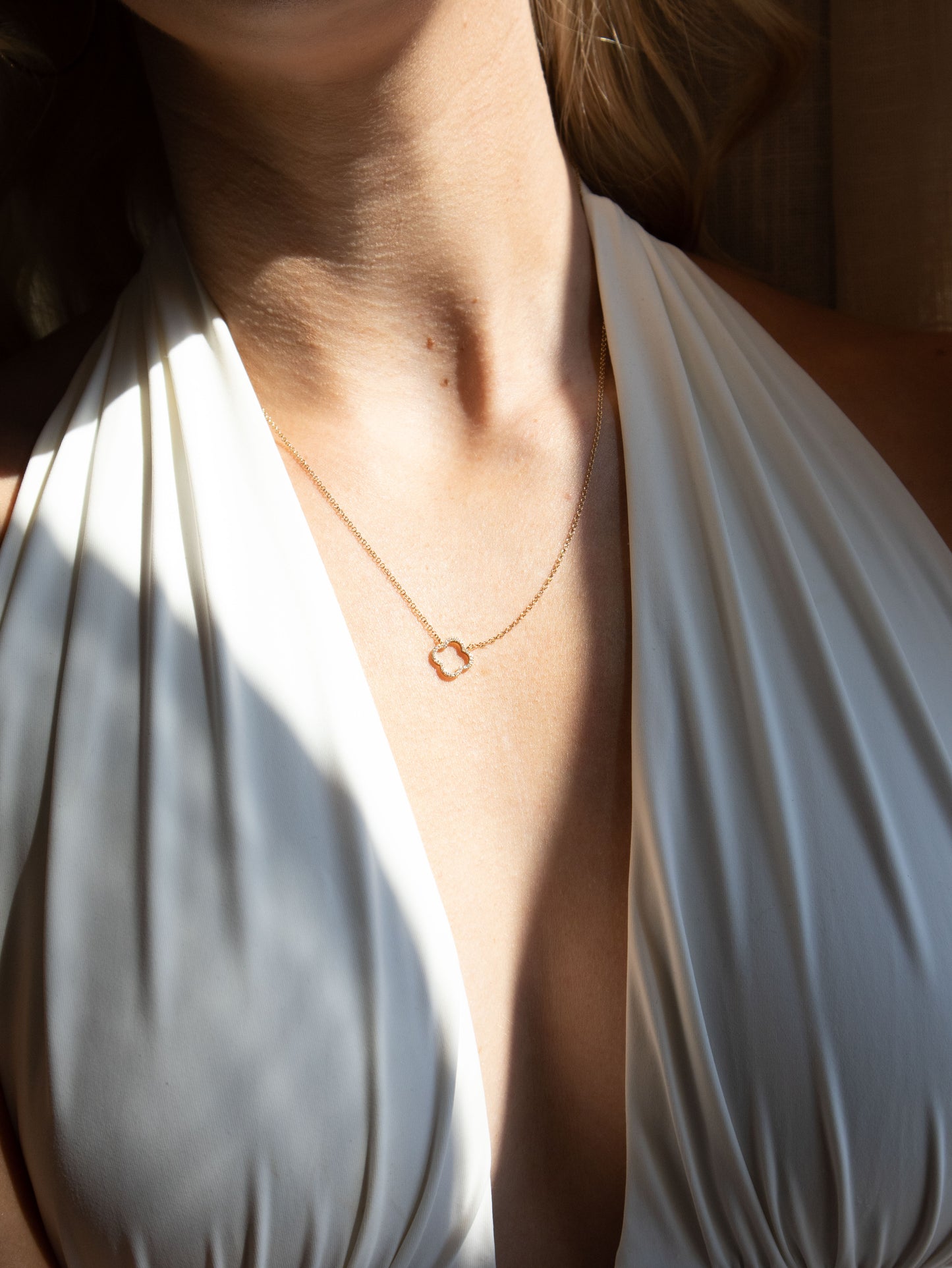 Lucky Diamond Clover Necklace