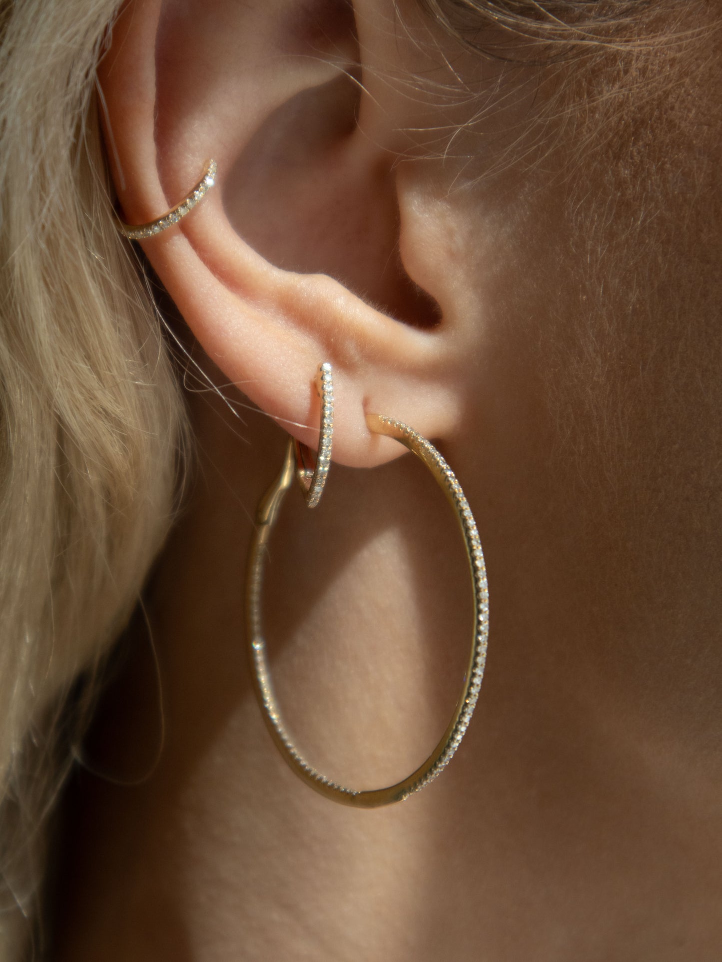 Diamond Peekaboo Hoops