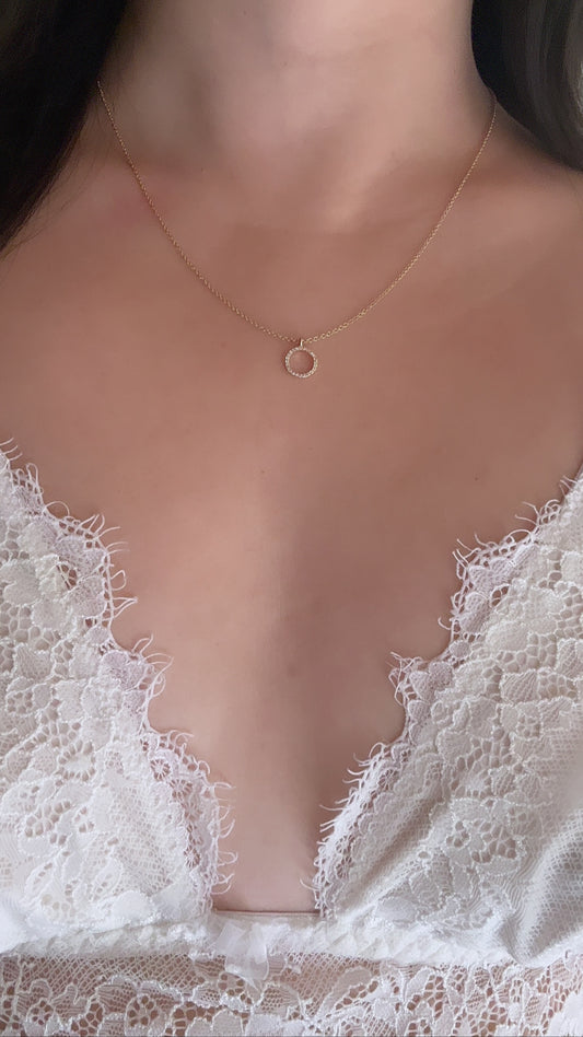 Diamond Circle Necklace